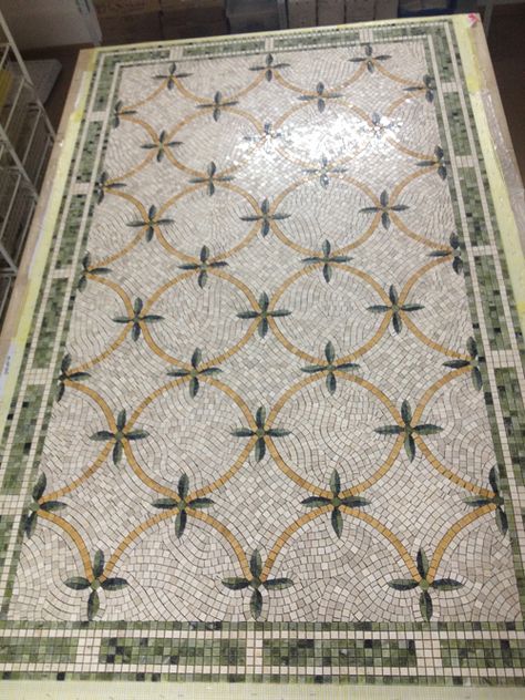 Roman Mosaic Floor, Floor Mosaic Ideas, Diy Mosaic Floor, Mosaic Porch, Mosaic Architecture, Mosaic Ceiling, Wall Tile Texture, Leftover Tile, Italian Mosaic