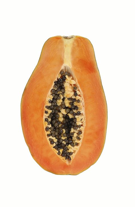 Papaya Tree, Papaya Seeds, Yogurt Flavors, For Healthy Hair, Fruit Peel, Mixed Greens, In The Flesh, Fruit Trees, Bright Orange