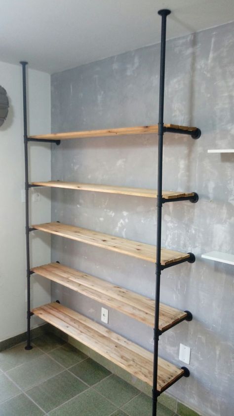 Diy Pvc Shelves, Pvc Shelves, Pvc Closet, Pipe Closet, Casa Country, Closet Layout, Pipe Shelves, Loft Style, Kitchen Remodel Idea