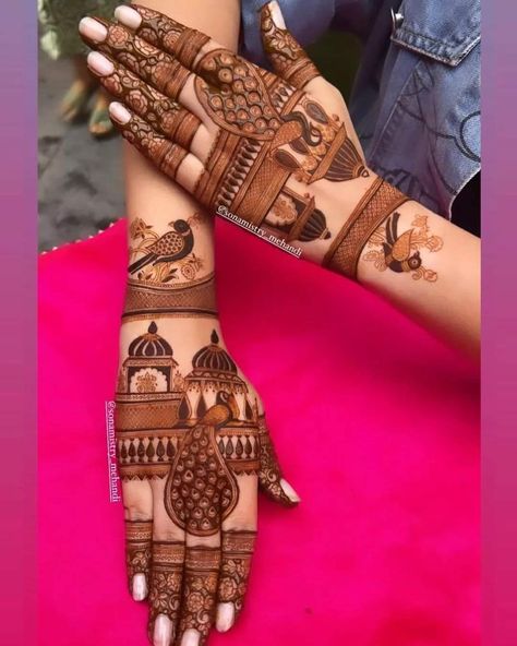 Latest Mehndi Designs Wedding, Aesthetic Mehndi, Bridal Henna Design, Front Mehndi, Beginner Henna, Arab Countries, Front Mehndi Design, Engagement Mehndi, Bridal Mehandi