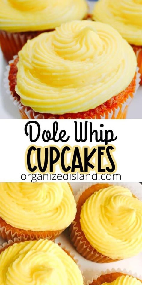 Pineapple Filling For Cupcakes, Dole Whip Cake, Sweet Tea Cupcakes, Cupcake Flavors Ideas, Disney Cupcakes Ideas, Fun Cupcake Flavors, Dole Whip Cupcakes, Twix Cupcakes, Flavored Cupcakes