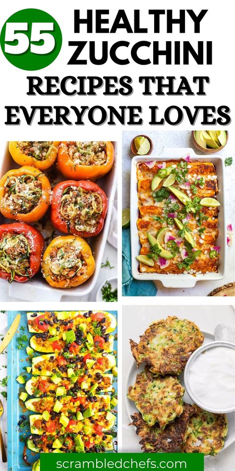 Add zucchini to your meal plan with ease when you use some or all of these delicious zucchini recipes including main courses and side dishes! You'll find spiralized zucchini recipes, roasted zucchini, fried zucchini, zucchini lasagna and more all in one huge list!