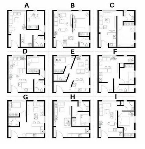 6x6 Floor Plan, Micro House Plans, Small Apartment Building Design, Small Apartment Plans, Floor Plan Symbols, Small House Blueprints, Apartment Plan, Small Apartment Building, Architecture Blueprints