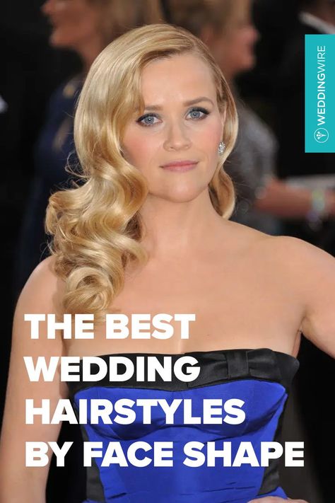 Wedding Hairstyles For Widows Peak, Guest Of Wedding Hairstyles, Down Medium Length Hairstyles Wedding, Wedding Hairstyles That Last All Day, Updos For Square Faces Wedding, Julianne Hough Wedding Hair, Wedding Hair To Slim Face, Day Wedding Hairstyle Guest, Bridal Hair For Square Face Shape