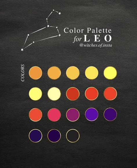 Leo Zodiac Color Palette, Leo Colour Palette, Leo Color Palette, Astrology Colors, Leo Colors, Zodiac Sign Colors Palette, Zodiac Color Palette, Leo Aesthetic, Sun Outfit