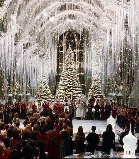 Yule Ball! #harrypotter Hogwarts Christmas, Ball Aesthetic, Yule Ball, Images Harry Potter, Hogwarts Aesthetic, Goblet Of Fire, Harry Potter Christmas, Harry Potter Pictures, Harry Potter Wallpaper