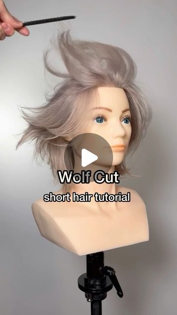 Wolf Cut Tutorial, Short Wolf Cut, A Wolf Cut, Cut Hair At Home, Nyc Hair Salon, Trim Your Own Hair, Cut Own Hair, Easy Hair Cuts, How To Cut Your Own Hair