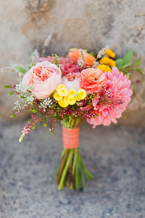 Yellow Bridesmaid Bouquet, Yellow Bridesmaid, A Bouquet Of Flowers, Bouquet Of Flowers, Orange And Yellow, Bridesmaid Bouquet, Pink Orange, Orange, Yellow