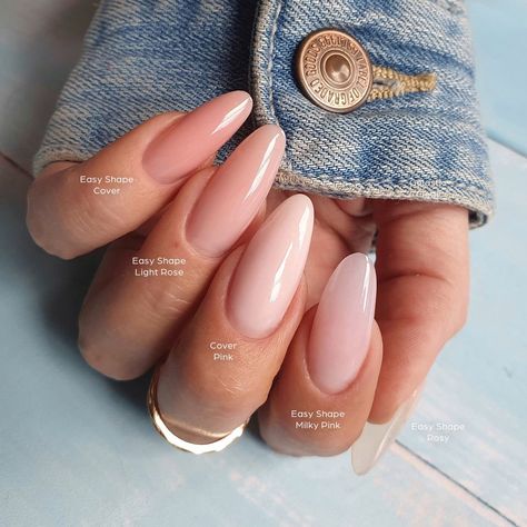 Nail Hacks, Pink Nail Colors, Milky Nails, Weak Nails, Light Pink Nails, Indigo Nails, Classic Nails, Easy Shape, Pink Acrylic Nails