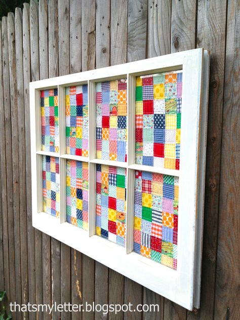 Frame a quilt! I love the idea of using an old window! Old Window Frames, Window Crafts, Quilt Display, Quilting Room, Quilt Storage, Old Quilts, Old Windows, Sewing Rooms, Barn Quilt