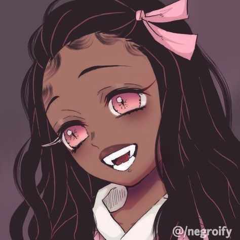 nezuko i love this so much Blasian Anime, Poc Pfp, Blasian Edits, Black Manga, Blk Edits, Poc Edits, Black Pfps, Black Edits, Black Pfp