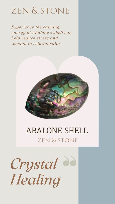 Abalone shell is believed to have a calming and soothing energy. It is often used as a tool for smudging and cleansing negative energy, as the shell is said to carry the cleansing properties of the ocean. Learn more. Abalone Shell Properties, Abalone Shell Meaning, Crystal Reference, Cleansing Negative Energy, Crystals Meanings, Increase Intuition, Cultural Beliefs, Displaying Crystals, Emotional Strength