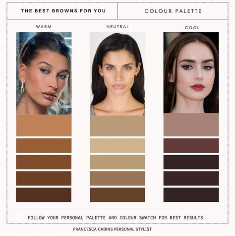 Feminine Tips, Cool Winter Color Palette, Color Seasons, Neutral Skin Tone, Skin Undertones, Colour Analysis, Simple Makeup Tips, Winter Color Palette, Brown Color Palette