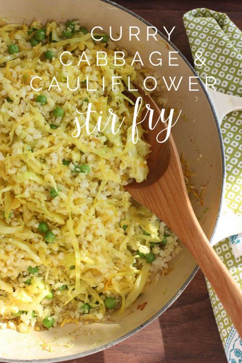 Curry Cabbage, Stir Fried Cabbage Recipes, Broccoli With Garlic Sauce, Cabbage Cauliflower, Asian Stir Fry Recipe, Cauliflower Stir Fry, Vegetable Stir Fry Recipe, Homemade Stir Fry, Vegetarian Stir Fry