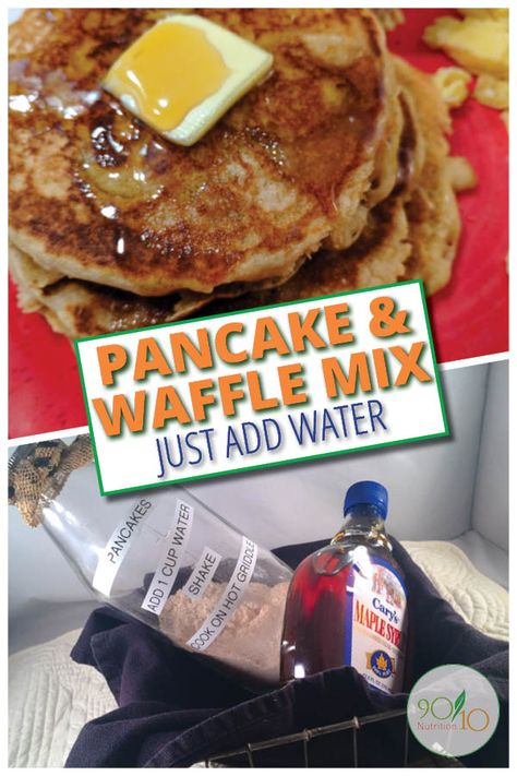 Pancake and Waffle Mix (Just Add Water) Just Add Water Waffle Mix Recipe, Sugar Free Waffles, Vegan Pancake Mix, Waffle Mix Recipes, Pancake And Waffle, Vegan Egg Replacement, How To Cook Pancakes, Protein Pancake Mix, Vegan Waffles