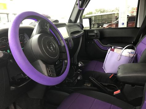 Jeep Wrangler Purple Interior, Purple Jeep Interior, Jeep Interior Decor, Jeep Renegade Interior, Purple Jeep Wrangler, Silver Jeep, Black Jeep Wrangler, Purple Jeep, Jeep Wallpaper