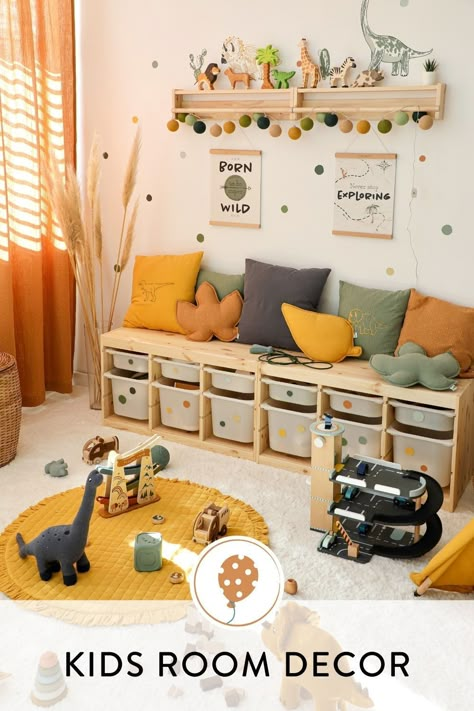 Diy Wall Decor Nursery, Kids Room Two Beds, Funny Wall Posters, Ikea Toddler Bedroom, Kids Room Wall Design, Kids Room Ikea, Toddler Room Inspiration, Toddler Room Design, Kids Room Montessori