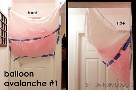 Make a balloon avalanche for a birthday morning surprise. Simply tape a trash bag to the ceiling and door, slide in small blown up balloons, and wait for the birthday girl or boy to open the door! Boyfriend Room, Balloon Avalanche, Birthday Balloon Surprise, Birthday Surprises For Her, Door Slide, Birthday Surprises For Him, 3d Chocolate, Balloon Surprise, Puppy Backpack