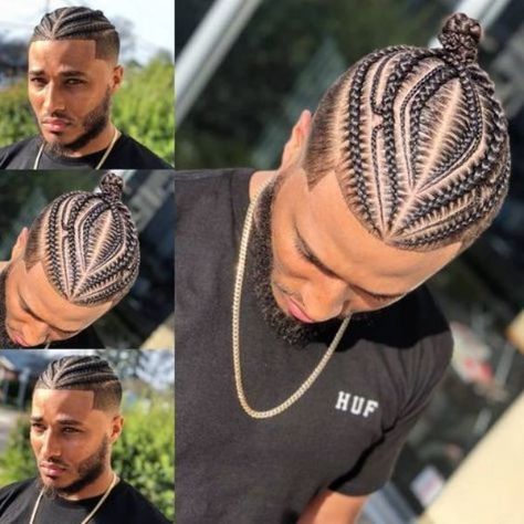 67 Cornrows Braids Hairstyles for Men and Women in 2020 | Mens braids hairstyles, Braids for boys, Boy braids hairstyles Braids With Fade, Braided Man Bun, Braid Styles For Men, Boy Braids Hairstyles, Cornrow Hairstyles For Men, Braids For Boys, Kid Braid Styles, Black Men Haircuts, Easy Hairstyles For Medium Hair