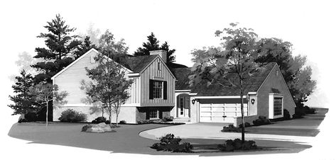 Home Plan HOMEPW14392 - 2216 Square Foot, 4 Bedroom 2 Bathroom + Cottage Home with 2 Garage Bays | Homeplans.com Bathroom Cottage, Modern Farmhouse Ranch, Outdoor Living Patios, Colonial Homes, Colonial Farmhouse, Cottage House Plan, Cottage Floor Plans, Country Craftsman, Country Style House Plans