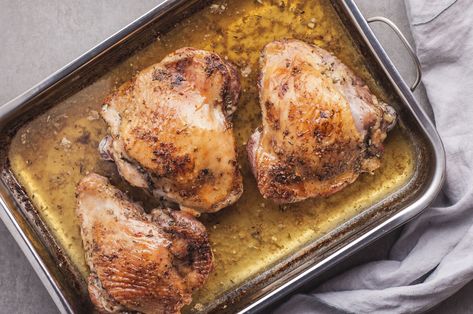 Roasted Turkey Thighs Recipe Turkey Parts Recipe, Roasted Turkey Thighs, Turkey Thigh Recipes, Turkey Pieces, Turkey Thighs, Turkey Broth, Holiday Turkey, Baked Turkey, Dark Meat