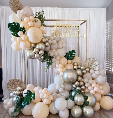 Square Balloon Arch Frame, Party Rental Ideas, Safari Birthday Party Decorations, Balloon Arch Frame, Tropical Night, Deco Ballon, Safari Birthday Party, Birthday Balloon Decorations, Balloon Gift