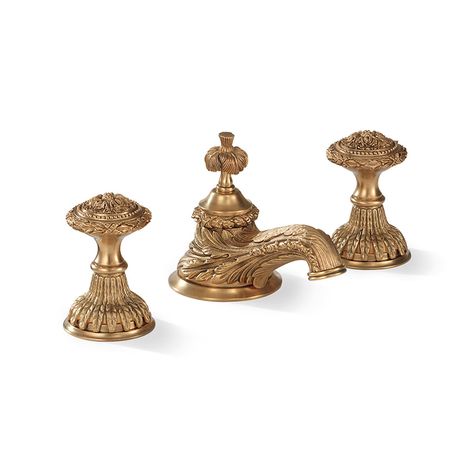 Luxury bath faucet in antique gold by Sherle Wagner / Louis Petite Collection Grandma Bathroom, Old Style Kitchen, Sherle Wagner, Antique Faucet, Tap Design, Moody Bathroom, Vintage Faucet, Gold Faucet, Contemporary Shower