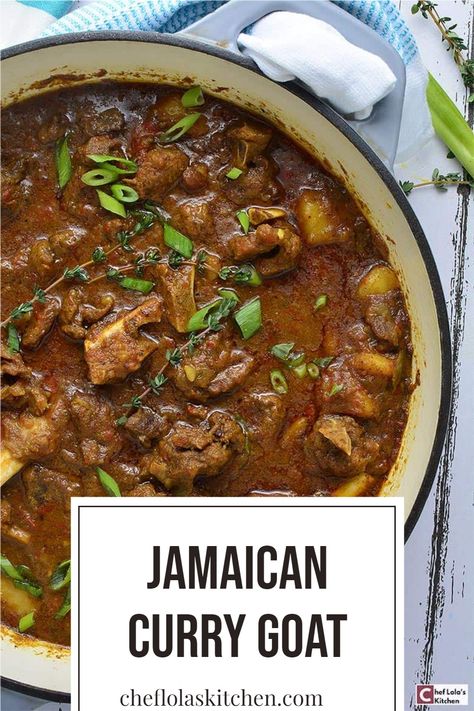 Jamaican Curry Beef Stew, Goat Curry Recipes Indian Foods, Jamaican Beef Curry Recipe, Caribbean Goat Curry, Goat Recipes Meat Slow Cooker, Goat Curry Recipes Jamaican, Stew Goat Meat Recipe, Cooking Goat Meat, Goat Stew Slow Cooker