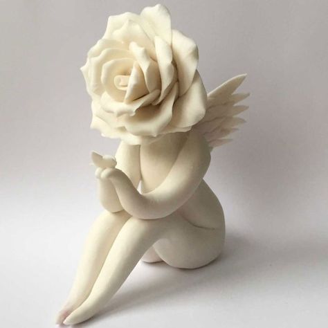 Rose Sculpture to buy online - Flower People by Carolyn Clayton Ceramic Sculpture Artists, Flower Person, Angel Sculpture Art, Rose Sculpture, House Design Interior, Sculpture Art Clay, House Design Pictures, Unique Pottery, Flower Sculptures