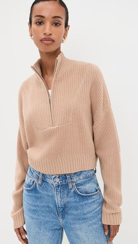 STAUD Cropped Hampton Sweater | Shopbop Latest Sweater, Camel Sweaters, Sweater Crop, China Fashion, Pre Fall, Womens Fall, Cropped Sweater, Wool Sweaters, Black Sweaters