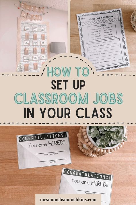 Class Jobs Display, Set Up Classroom, Classroom Job Application, Classroom Jobs Board, Classroom Jobs Bulletin Board, Organize Classroom, Classroom Jobs Display, Classroom Economy, Classroom Helpers