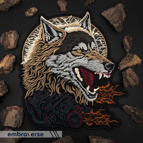 Embrace the Fire of the Wild Fire Wolf Large Back Patch – Angry Wild Animal Head – Fierce Flames – Embroidered Iron On https://embroverse.com/shop/animals-birds-reptiles/wolves/fire-wolf-large-back-patch/ Unleash your wild side with this striking wolf patch, ideal for any nature and wildlife enthusiast. #embroideredpatch #irononpatch #animals #mythicalcreatures #DIYfashion #embroideredpatches #patch #patches #patchgame #PatchCollection #backpatch #backpatches Find more information on our s... Wolf Patch, Fire Wolf, Nature And Wildlife, Wild Fire, Animal Head, Wild Animal, Back Patch, The Fire, Wolves