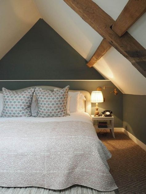 First time buyer's guide to kitting out a bedroom | Apartment Apothecary Small Attic Bedroom, Loft Conversion Bedroom, Babington House, Attic Bedroom Designs, Attic Loft, Small Attic, Attic Bedrooms, Farm Cottage, Attic Renovation