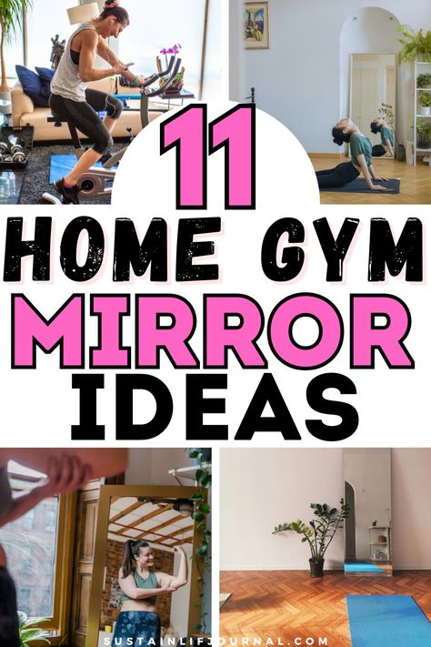 11 Best Home Gym Mirror Ideas To Elevate Your At Home Workout Space - Sustain Life Journal Mirrors For Workout Room, At Home Workout Space, Gym Mirror Ideas, Diy Workout Room, Home Gym Mirror Ideas, Gym Mirror Wall, Home Gym Mirror, Home Gyms Ideas Garage, Home Gym Office Combo