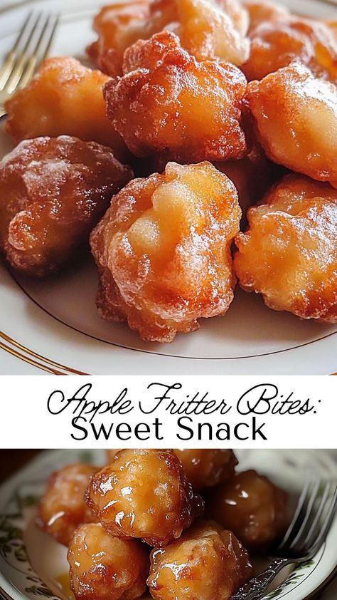 These Apple Fritter Bites are a cozy winter dessert that’s hard to resist. With their crispy exterior and soft apple center, they’re the perfect winter treat for Friendsgiving or any festive occasion. Easy to make and even easier to enjoy! Sweet Breakfast Appetizers, Apple Finger Food, Baked Apple Fritter Bites, Apple Appetizers For Party, Finger Desserts For Parties Easy, Things To Make With Apples, Dessert Finger Food, Apple Appetizers, Finger Food Dessert