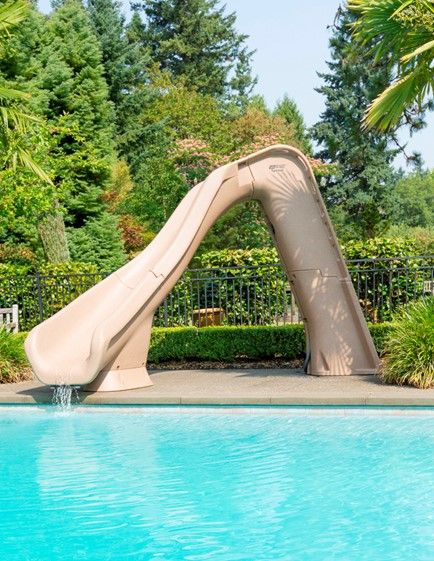 Typhoon® Pool Slide | S.R.Smith Pool Slides Swimming Pool Slides, Pool Cover Roller, Above Ground Pool Cover, Pool Heat Pump, Salt Pool, Backyard Dreams, Pool Remodel, Pool Liners, Round Pool