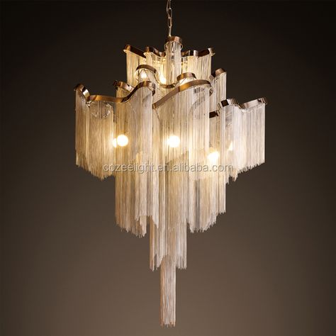 Interior Art Deco, Dinning Room Lighting, Nordic Restaurant, Living Room Light Fixtures, Wrought Iron Chandeliers, Hanging Pendant Lamp, Stair Decor, Iron Chandeliers, Pendant Lights & Chandeliers