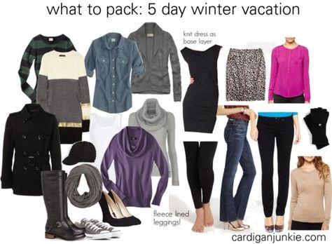 5 day winter vacation packing list - perfect for NYC! Winter Vacation Packing, Winter Vacation Packing List, How To Have Style, Winter Packing List, Vacation Packing List, Packing List For Vacation, Travel Capsule, Winter Packing, Europe Winter