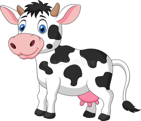 Cute cow cartoon royalty free illustration Cartoon Sitting, Cow Cartoon, Cow Vector, Inkscape Tutorials, Cow Drawing, Cow Clipart, Purple Cow, Cow Pictures, Cartoon Cow