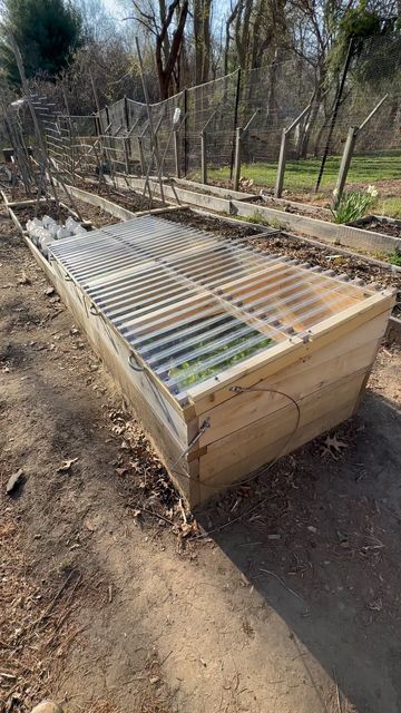 Andrew Tyrrell on Instagram: "I utilized scrap lumber I had and built a cold frame greenhouse. This will allow you to extend your grow season and give you a head start on seeds! #garden #accessories #coldframegardening" Raised Bed Greenhouse, Cold Frame Greenhouse, Cold Frame Gardening, Seed Raising, Cold Frames, Homesteading Ideas, Cold Frame, Greenhouse Gardening, Organic Produce