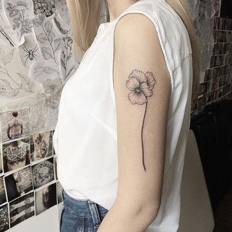 Violet Flower Tattoos, Wildflowers Tattoo, Violet Tattoo, Flower Tat, Skeleton Hand Tattoo, Birth Flower Tattoos, Forearm Tattoo Women, Different Tattoos, Violet Flower