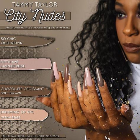 Introducing the City Nudes Collection!🏙️✨💓 Tammy Taylor Nails, Tammy Taylor, Chocolate Croissant, Acrylic Powder, Nail Trends, Nail Lacquer, Gel Nail Polish, Gel Polish, Gel Nails