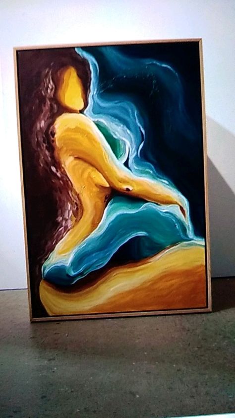 Female Back Painting, Cartoon Oil Painting, Peaceful Art Painting, Neon Body Painting Acrylic, Female Abstract Art, Overthinking Painting Ideas On Canvas, Art Meaningful Painting, Women Painting Body Figure Drawing, Painting Body Figures