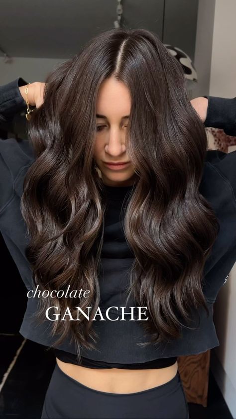 MADISON ROULAN | Need to create the perfect rich chocolate brown? @redken 6nch + 6gg was my go to formula for this babes rich chocolate tone!… | Instagram Mocha Chocolate Brown Hair, Dimensional Medium Brown, Brookie Hair Color, Chocolate Ganache Hair Color, Toner Brunette Hair, Brown Toner For Hair, Dark Expensive Brunette, Redken Chocolate Brown, Dark Brown Shades Eq Formula