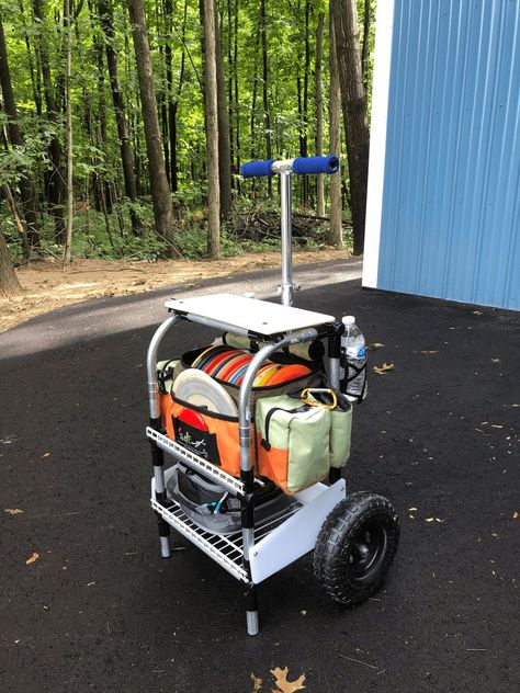 Disc Golf Cart, Electrical Conduit, Pull Cart, Pipe Connectors, Equipment Storage, Disc Golf, Golf Cart, To Learn, Golf