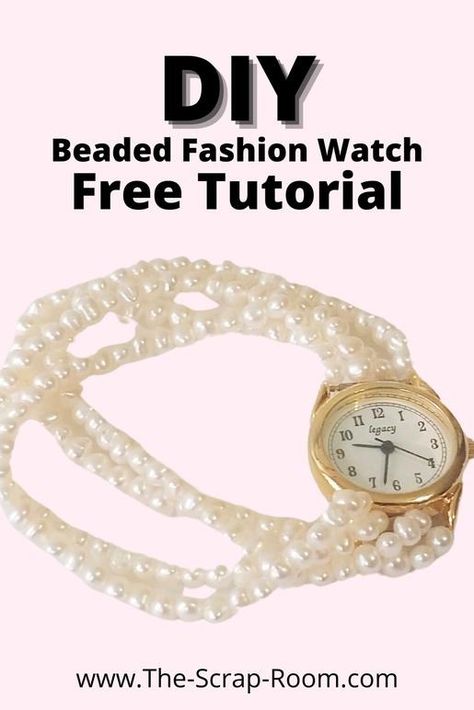 Gifts - Beaded Fashion Watches - Handmade Diy Beaded Watch Band, Adjustable Beaded Watch Accessories As Gift, Elegant Adjustable Beaded Watch Bands, Beaded Bracelets For Samsung Watch, Adjustable Gold Beaded Watch Bands, Beaded Watches, Watch Belt, Women Wrist Watch, Free Tutorial