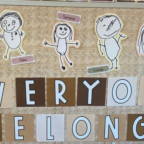 Chantelle Jacobs | Classroom Decor 👑 on Instagram: "It's your last chance to get your FREE ‘Everyone Belongs’ Bulletin Board Display! ⠀ With Harmony Day quickly approaching, this display is the perfect way to spread kindness and inclusivity in your classroom 🧡🧡 ⠀ We love how @hey_go_play styled this resource, incorporating drawings from her students! TOO CUTE 🥰  ⠀ Featuring 6 diversity themed posters, 2 inclusive color styles AND Auslan and ASL versions, the possibilities are truly endless! ⠀ Comment ‘EVERYONE’ on this post and I’ll DM you the direct link to this freebie! ⠀ 📸 @hey_go_play 🌼 Featuring our Everyone Belongs Bulletin Board Display ⠀ #MissJacobsLittleLearners" Year 2 Classroom Ideas, Year 2 Classroom, Inclusive Classroom, Board Classroom, Harmony Day, Inclusion Classroom, Board Display, Bulletin Board Display, Spread Kindness