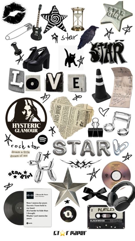 Phone Case Ideas Black And White, Stargirl Aesthetic Stickers, Black Scrapbook Stickers, Stickers Free Printable Aesthetic, Stickers To Print Black And White, Phone Case Inspo Stickers, Journal Stickers Free Printable Aesthetic, Stickers Png Aesthetic, Journal Stickers Free Printable