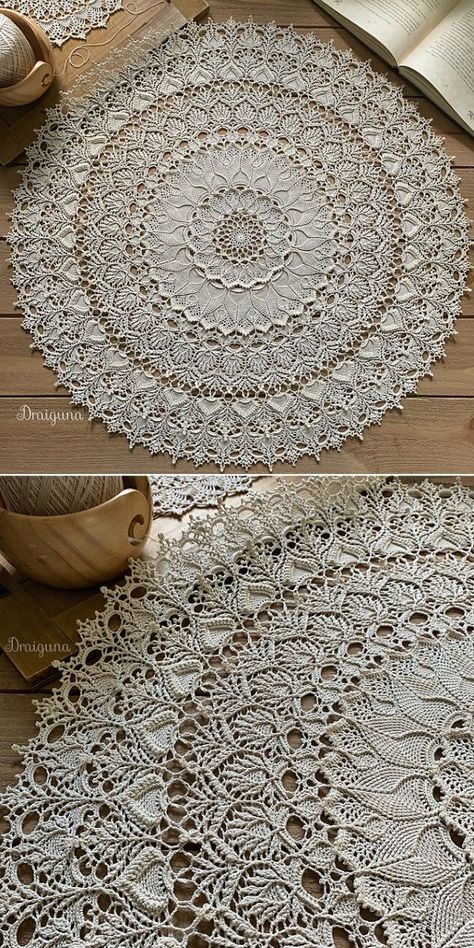 26 Best Crochet Accessories Patterns For Home Thread Crochet Patterns Free Tablecloths, Mandala Project, Crochet Mandela Patterns, How To Crochet Doilies, Crocheted Tablecloths Free Patterns, Draiguna Crochet Patterns, Crochet Patterns Doily, Crochet Patterns 2 Colors, Knitted Doily Patterns Free