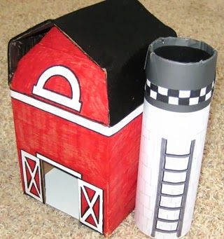 Cardboard Red Barn with Silo Diy Valentine's Box, Kids Holiday Crafts, Valentines Day Boxes, Kids Barn, Diy Valentines Box, Barn Crafts, Kids Valentine Boxes, Turkey Project, Valentine Box Ideas